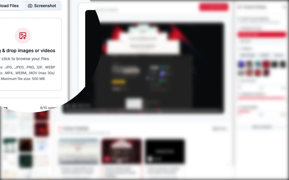 Example highlight showing UI component focus