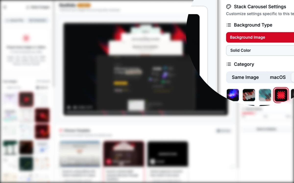Example highlight showing focus effect on portfolio