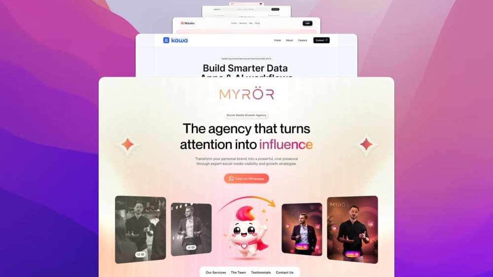 Static design mockup imported into Reelfolio (Artboard · Sketch)