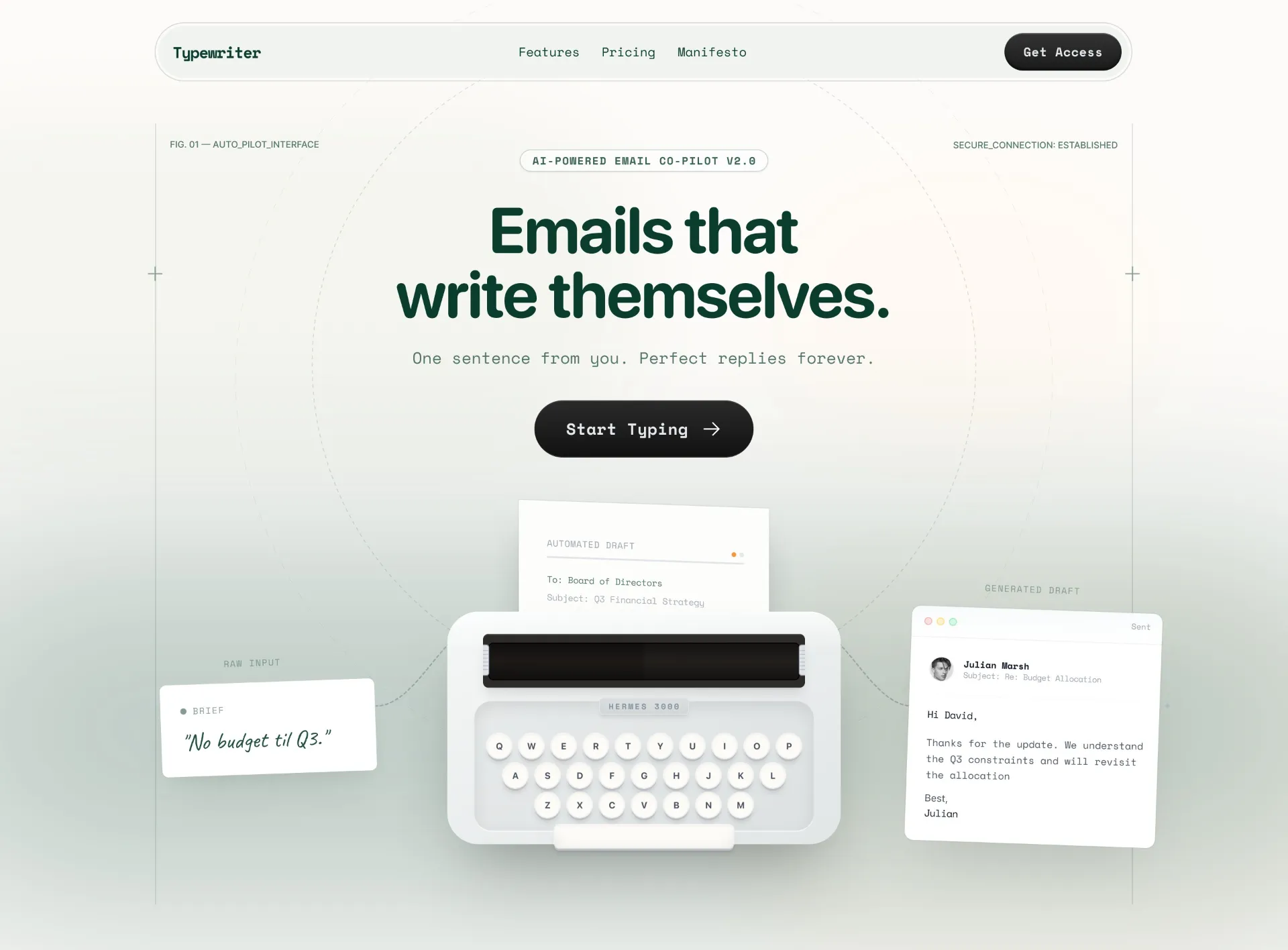 Static design mockup imported into Reelfolio