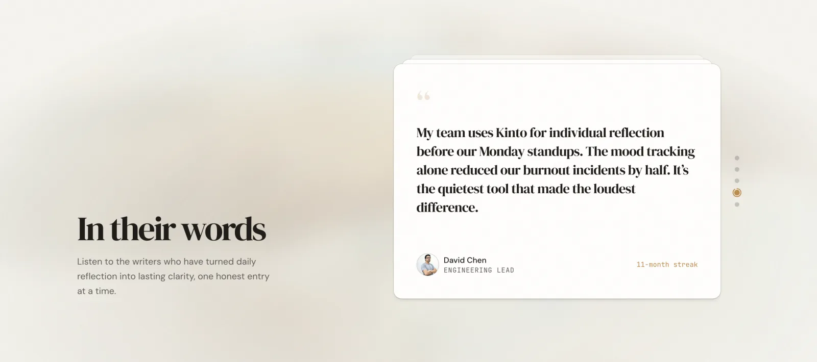Section 06, Testimonials, full capture
